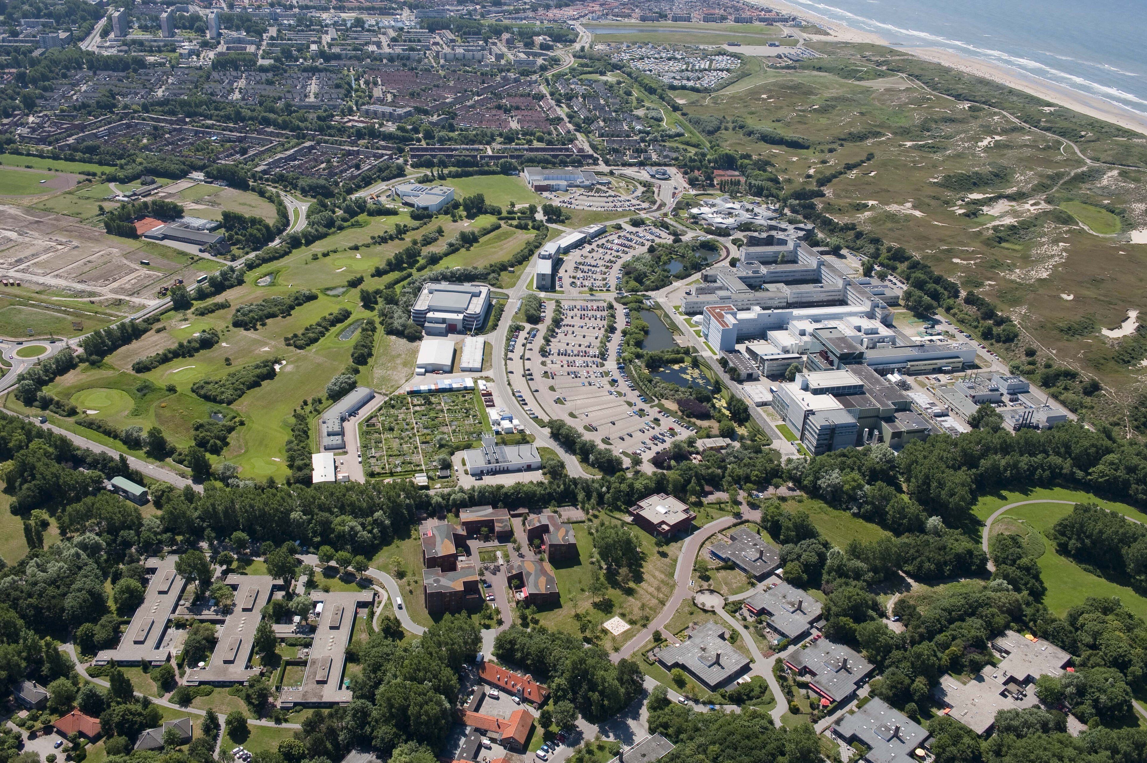 Aerial view of ESA/ESTEC campus in Noordwijk